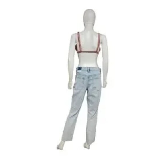 Old Navy High-Waisted Button-Fly OG Straight Ripped Side-Split Ankle Jeans, 8 - Picture 4 of 4